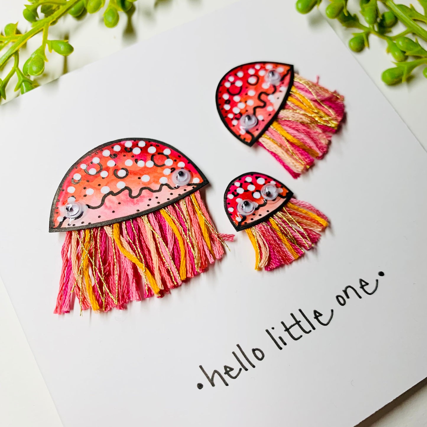 Jellyfish New Baby card - Original Artwork card