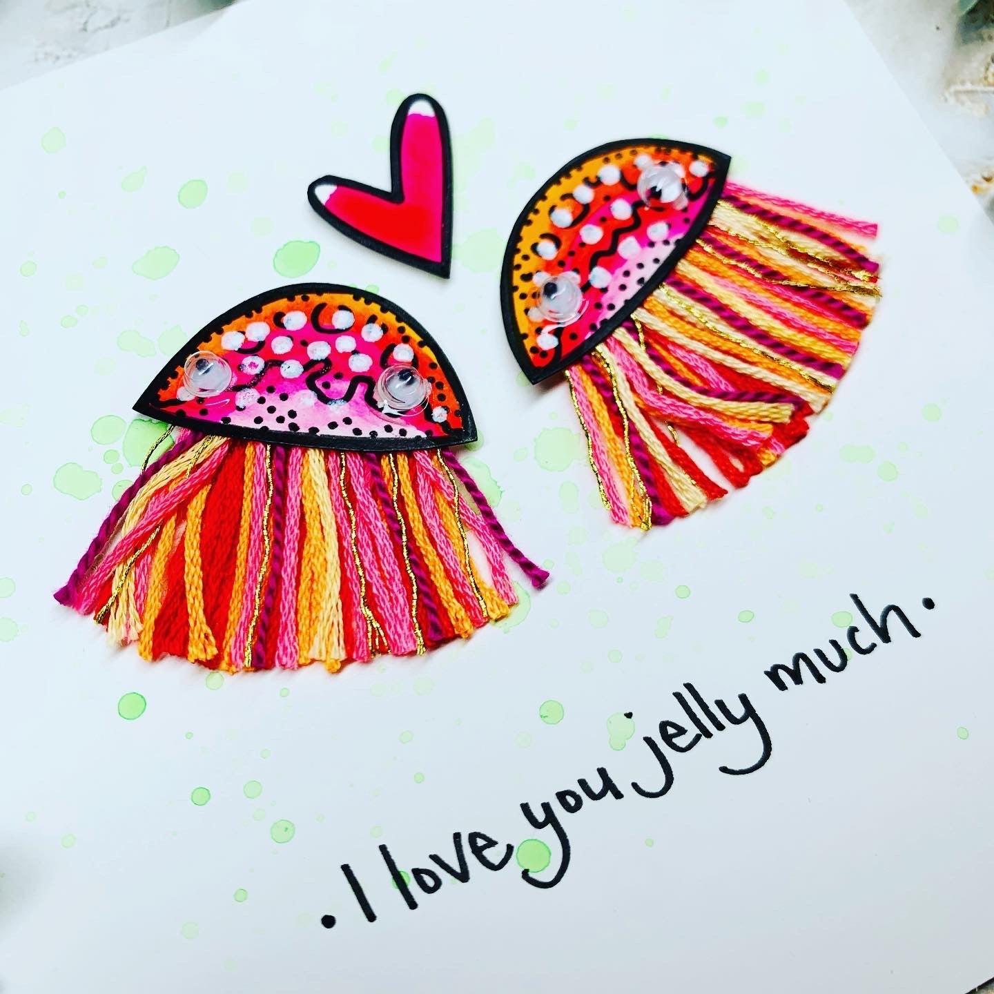 Heart Handmade Jellyfish Card
