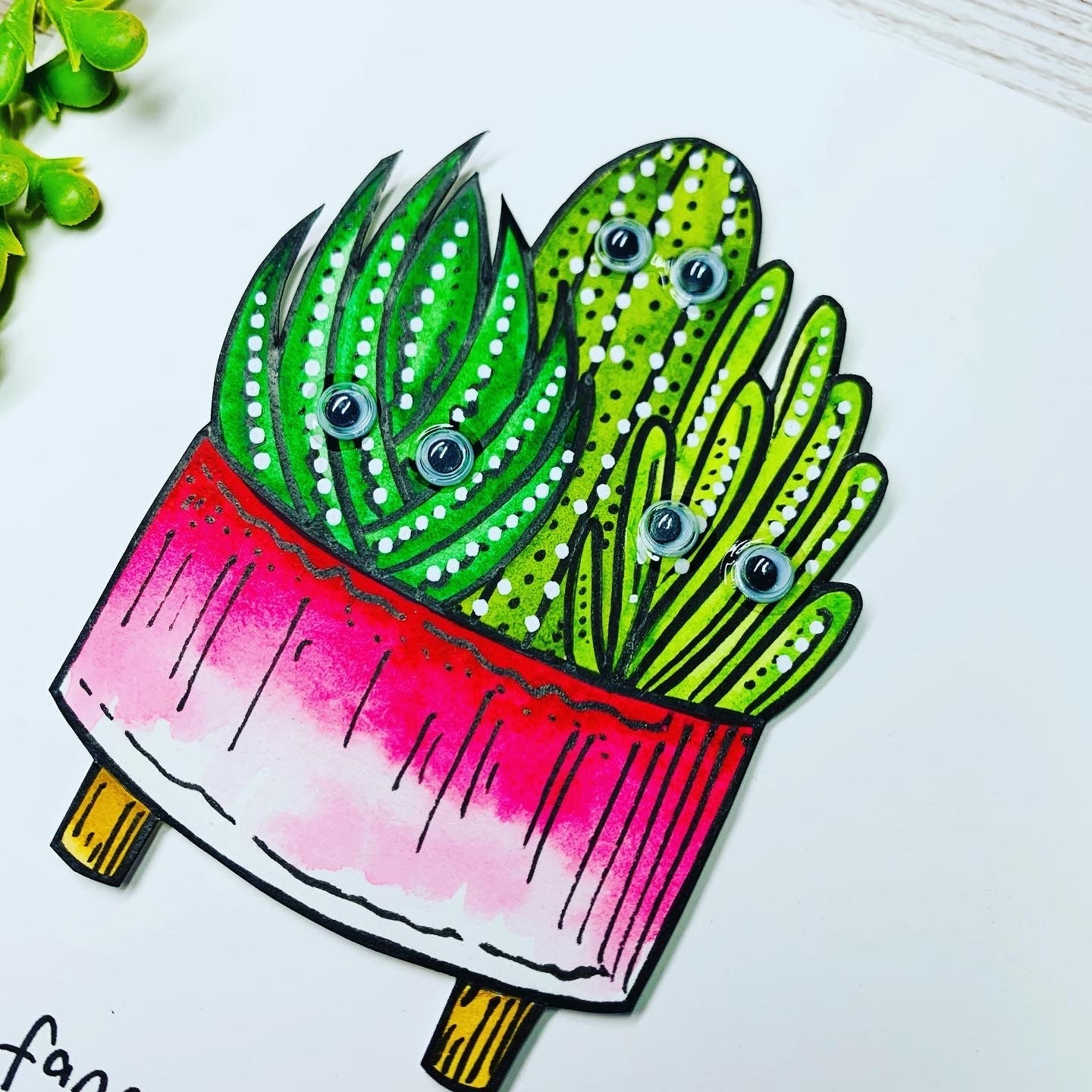 Have a  Birthday - Cactus Birthday Card - Pink Pot