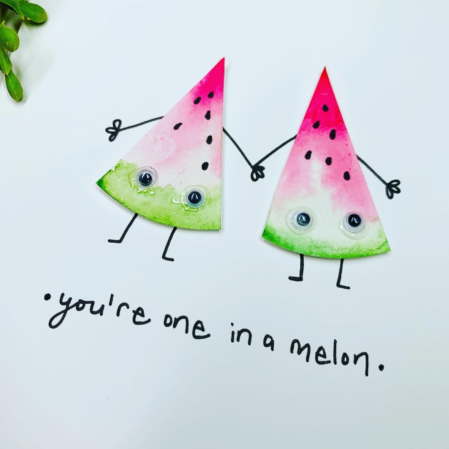 You are one of the watermelon handmade card