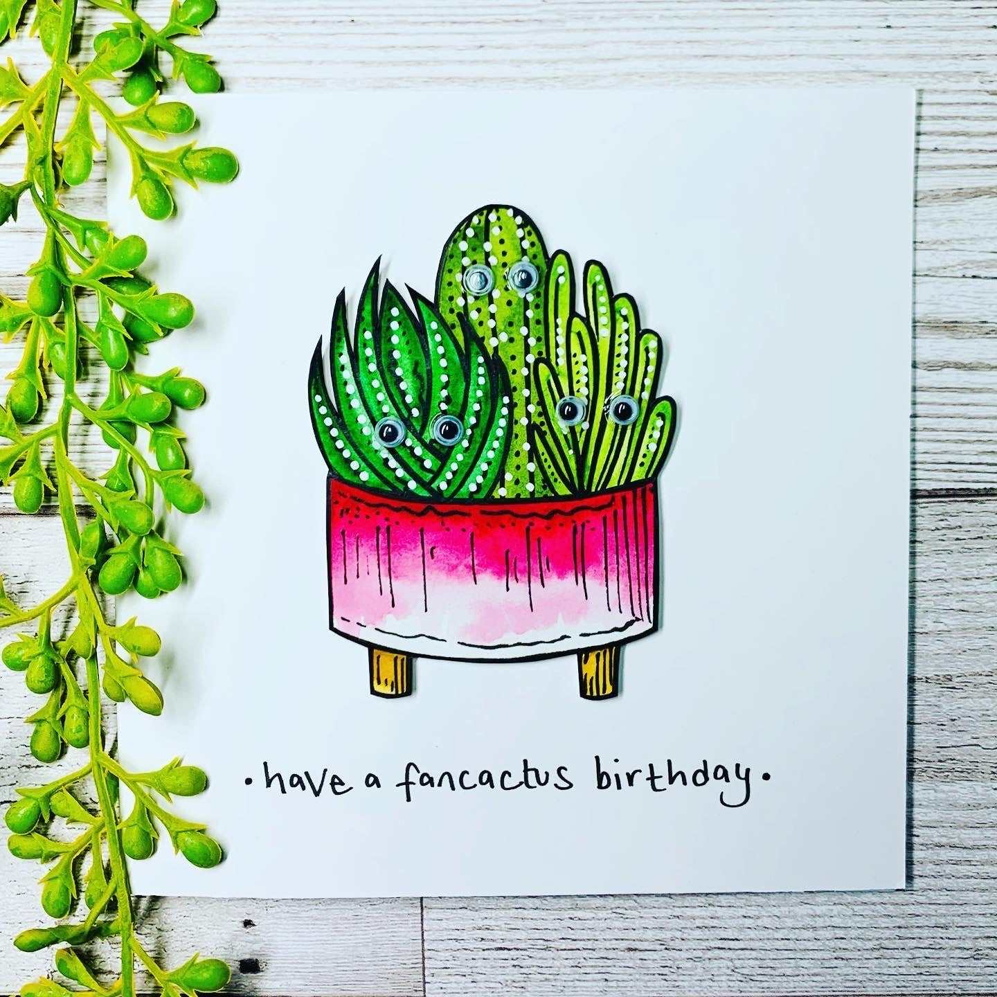 Have a  Birthday - Cactus Birthday Card - Pink Pot