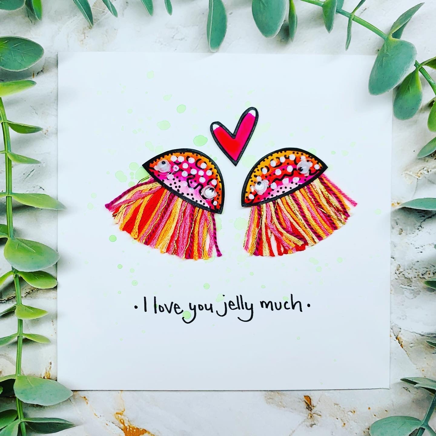 Heart Handmade Jellyfish Card