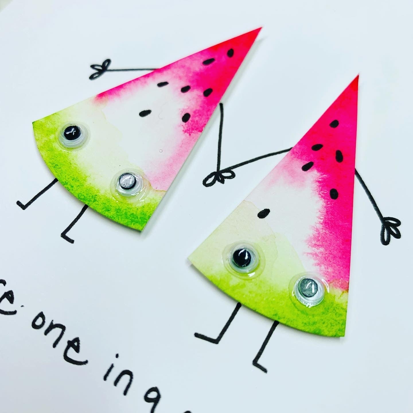 You are one of the watermelon handmade card